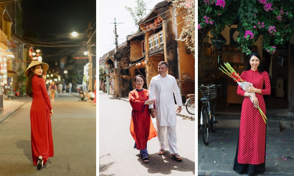 Chụp ảnh áo dài ở Hội An (Taking photos of ao dai in Hoi An)