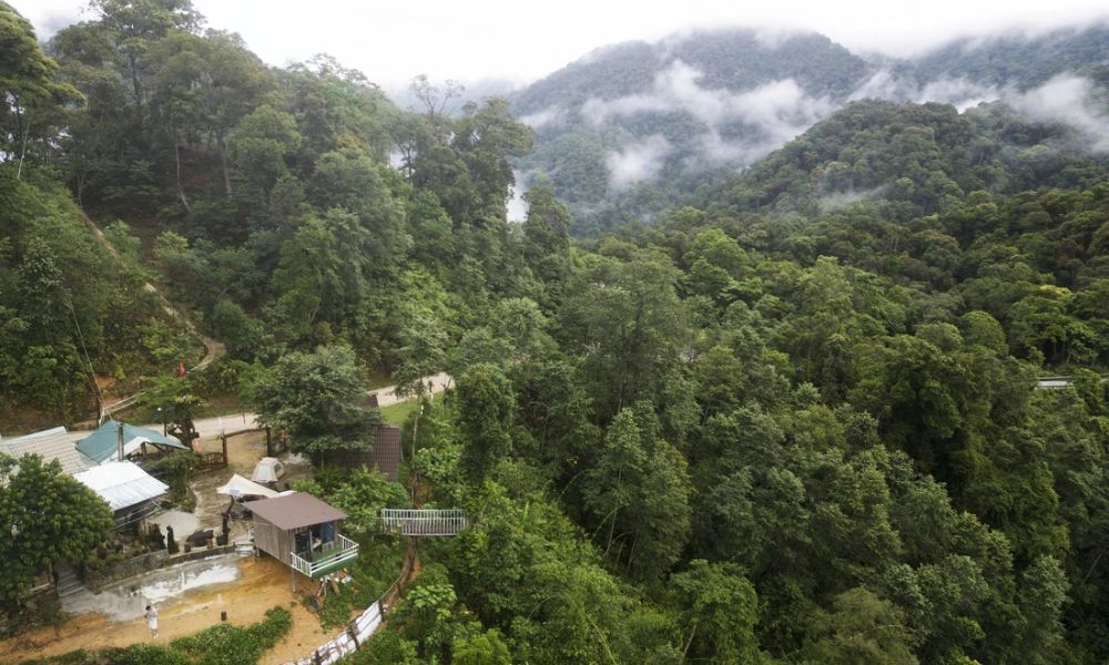 Khung cảnh hùng vĩ của những đỉnh núi cao (Majestic scenery of high mountain peaks)