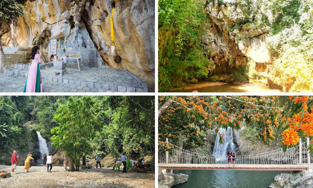 Hang động và hệ thống thác nước tự nhiên ở Công Trời Đông Giang (Caves and natural waterfall system in Cong Troi Dong Giang)