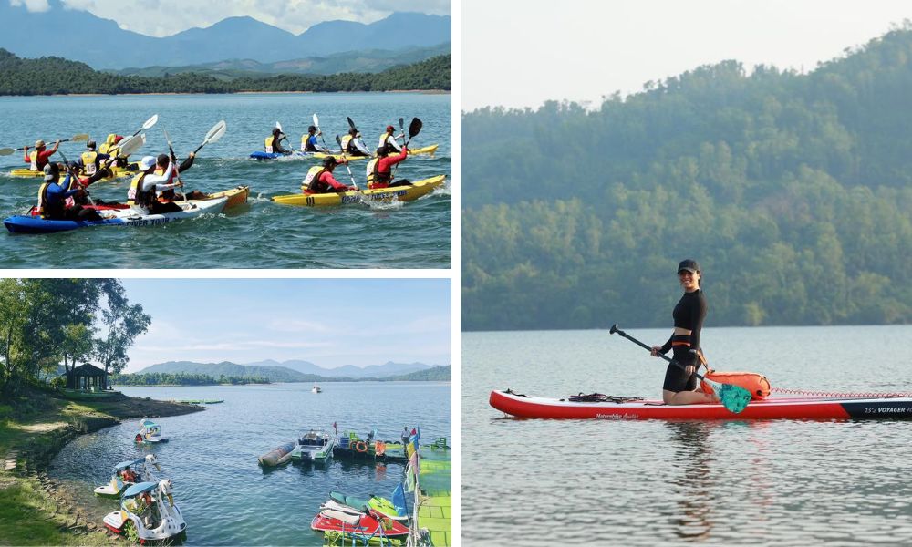Chèo thuyền kayak, SUP ở hồ Phú Ninh (Kayaking and SUP at Phu Ninh lake)