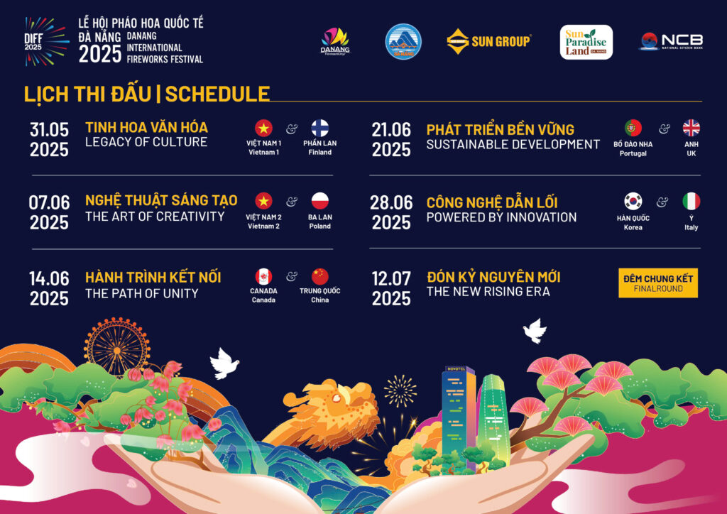 Schedule of Da Nang International Fireworks Festival 2025 (DIFF 2025)